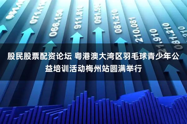 股民股票配资论坛 粤港澳大湾区羽毛球青少年公益培训活动梅州站圆满举行