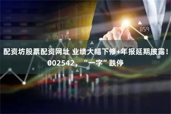 配资坊股票配资网址 业绩大幅下修+年报延期披露！002542，“一字”跌停