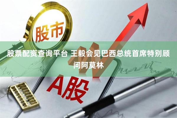 股票配资查询平台 王毅会见巴西总统首席特别顾问阿莫林
